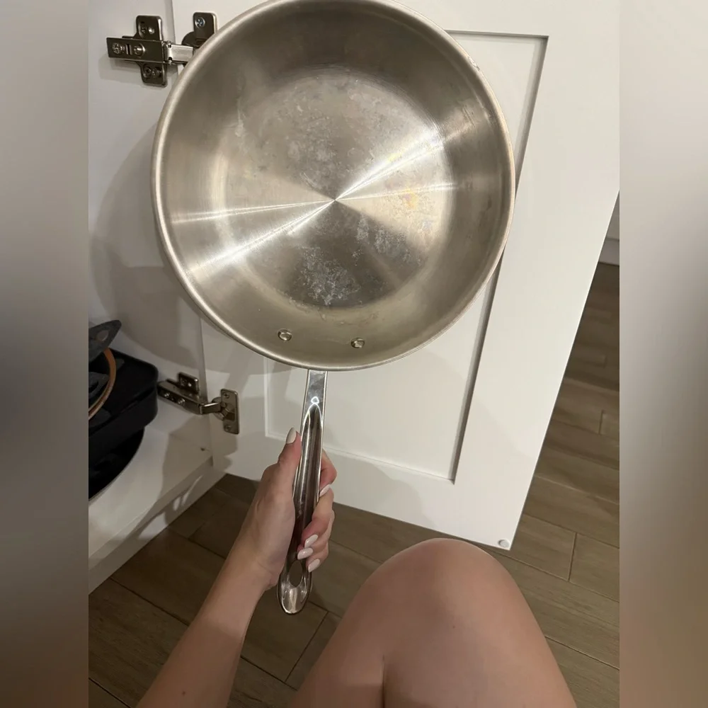 All clad D3 Stainless Steel 10” Frying Pan - Silver